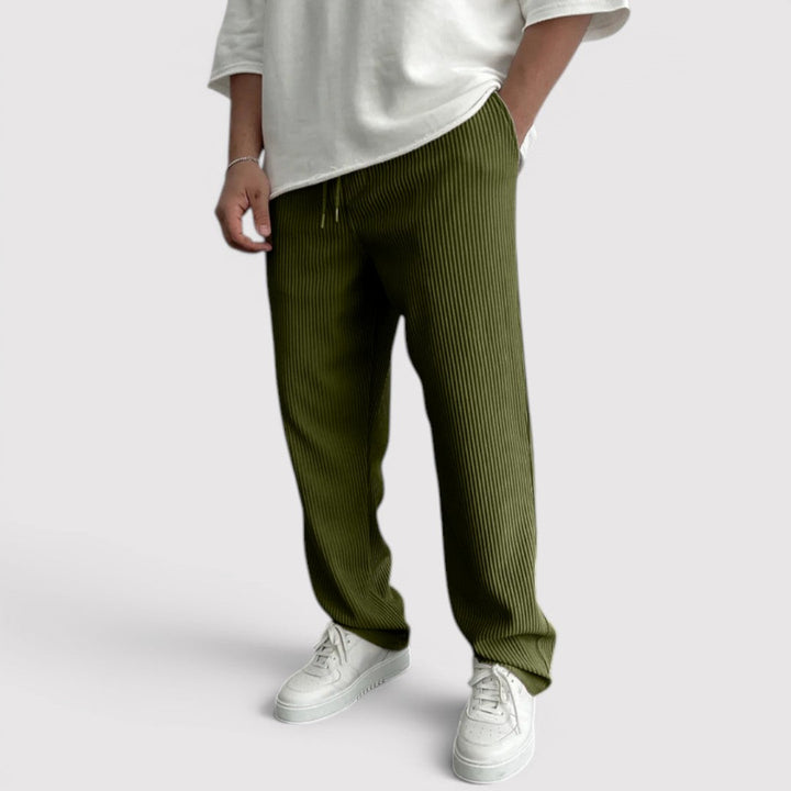 Linus™ | Elastische Loungehose mit Rippstruktur