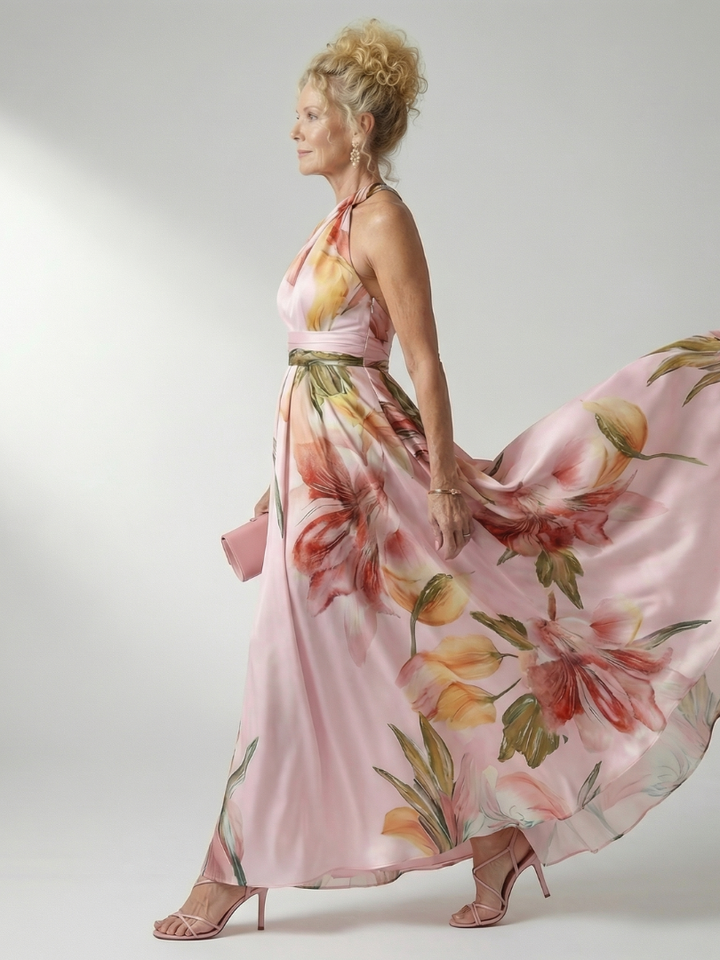 Amiel | Leichtes florales Maxikleid