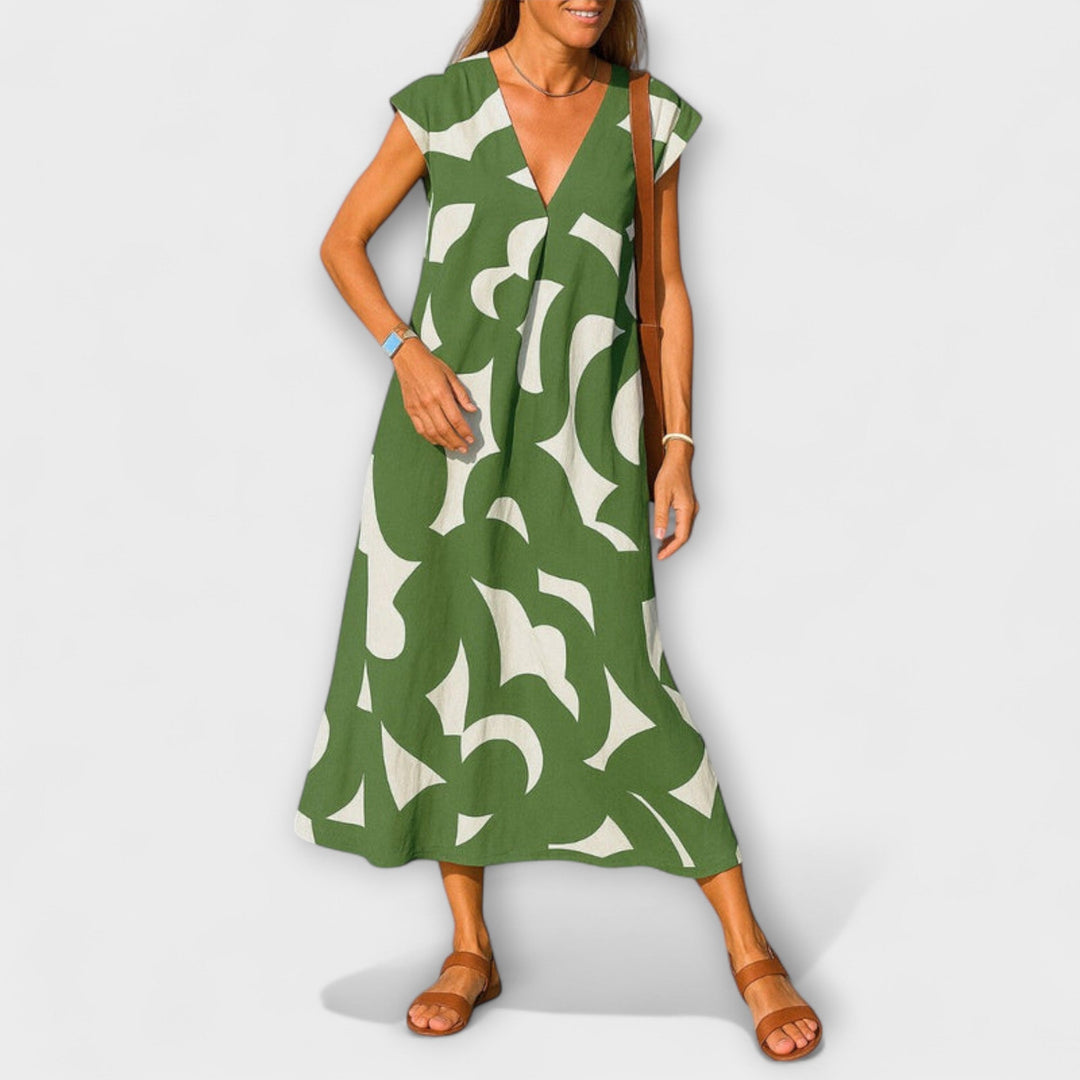 Linae | Lagana Kleid mit V-Ausschnitt