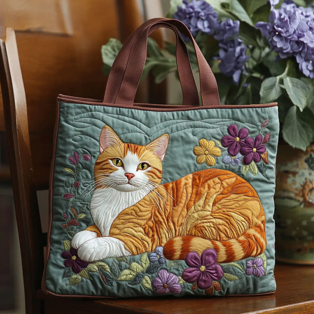 Handgefertigte Tasche | Orange Katze