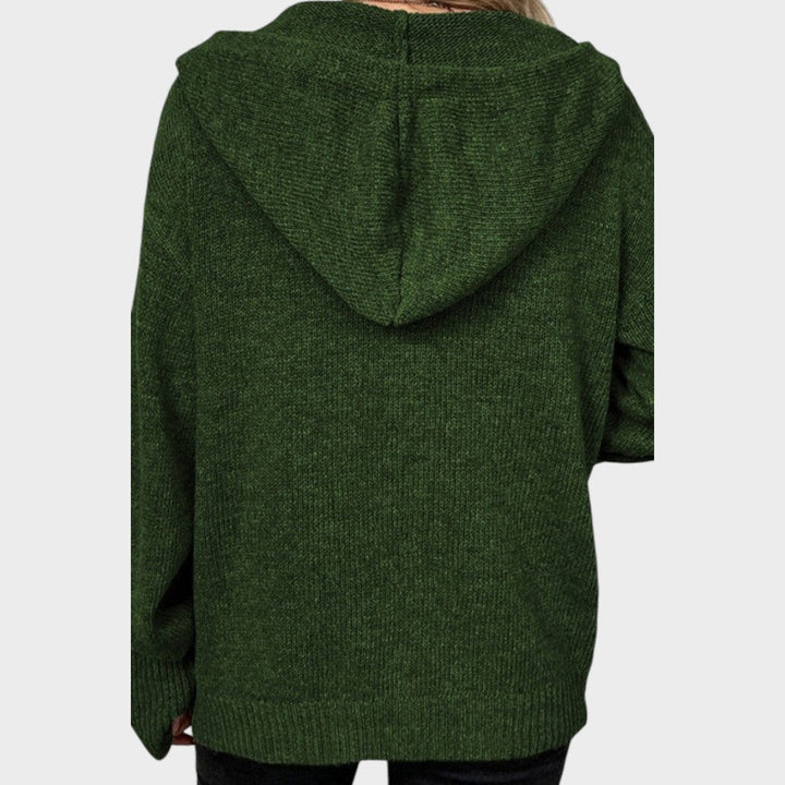 Amélia | Weicher Strickcardigan mit Kapuze