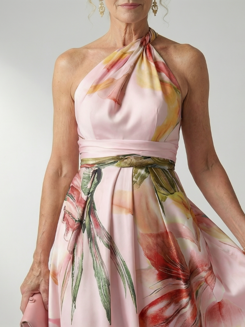 Amiel | Leichtes florales Maxikleid