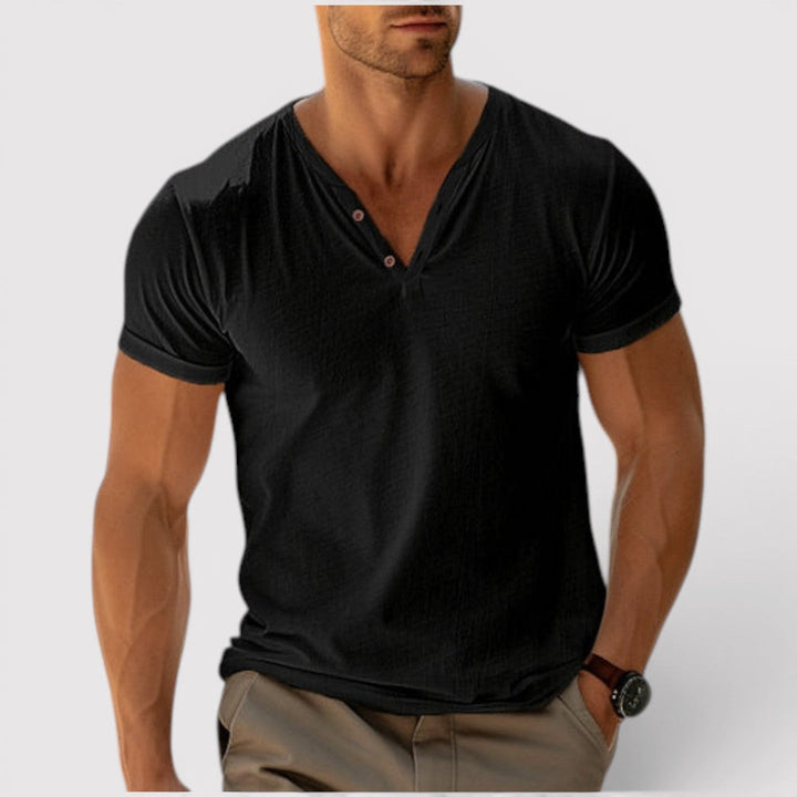 Stefan™ | Leichtes T-Shirt mit V-Ausschnitt