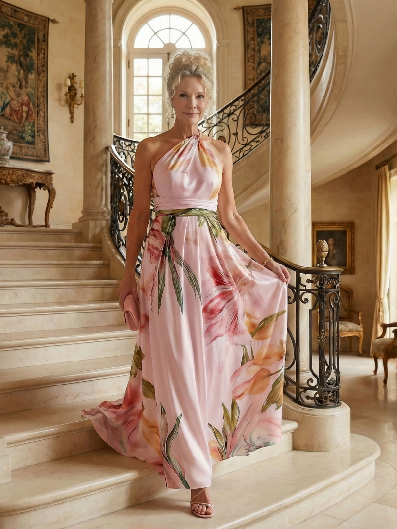 Amiel | Leichtes florales Maxikleid