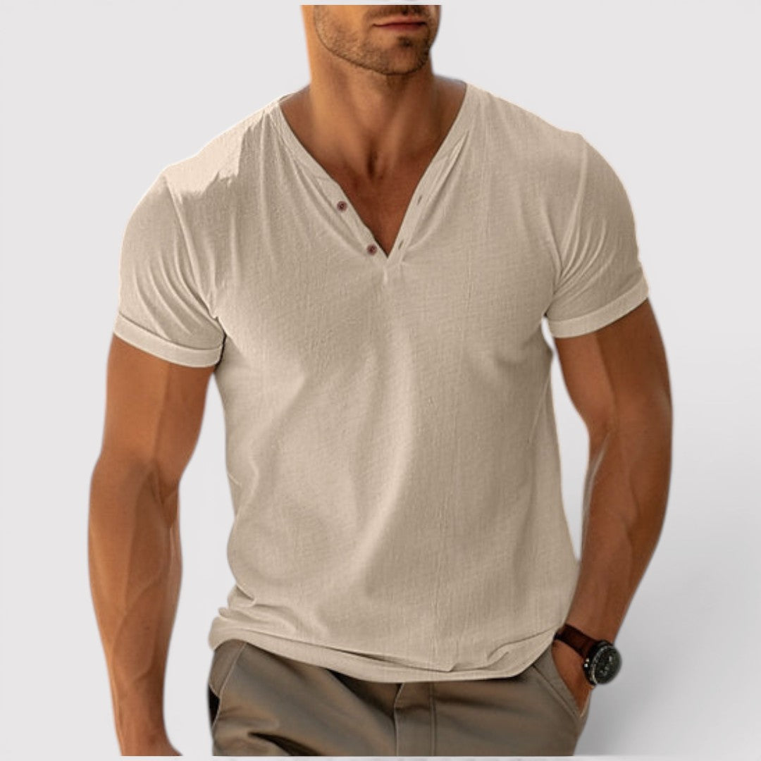 Stefan™ | Leichtes T-Shirt mit V-Ausschnitt