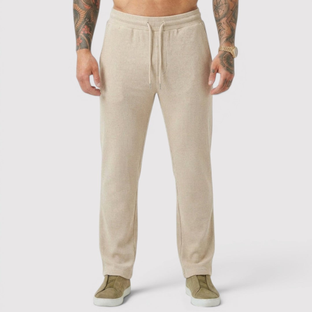 Linus™ | Elastische Loungehose mit Rippstruktur