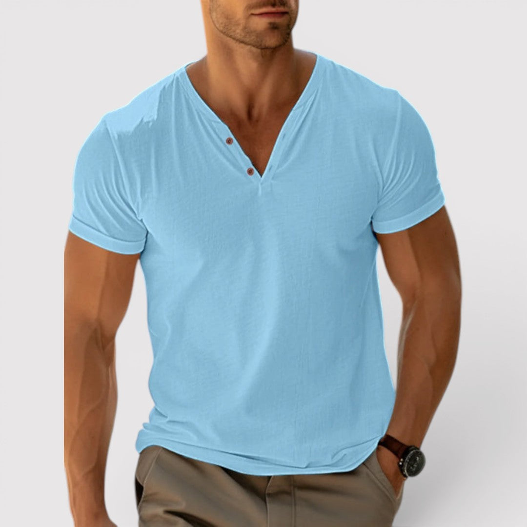 Stefan™ | Leichtes T-Shirt mit V-Ausschnitt