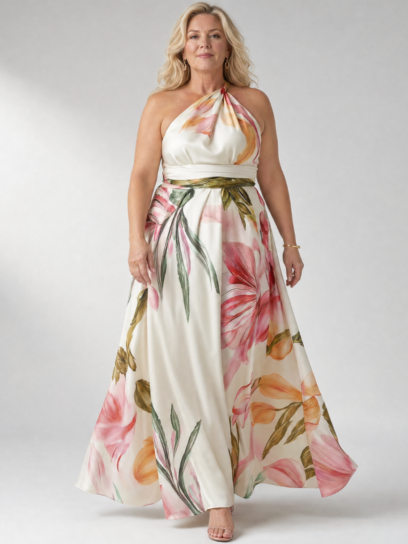 Amiel | Leichtes florales Maxikleid