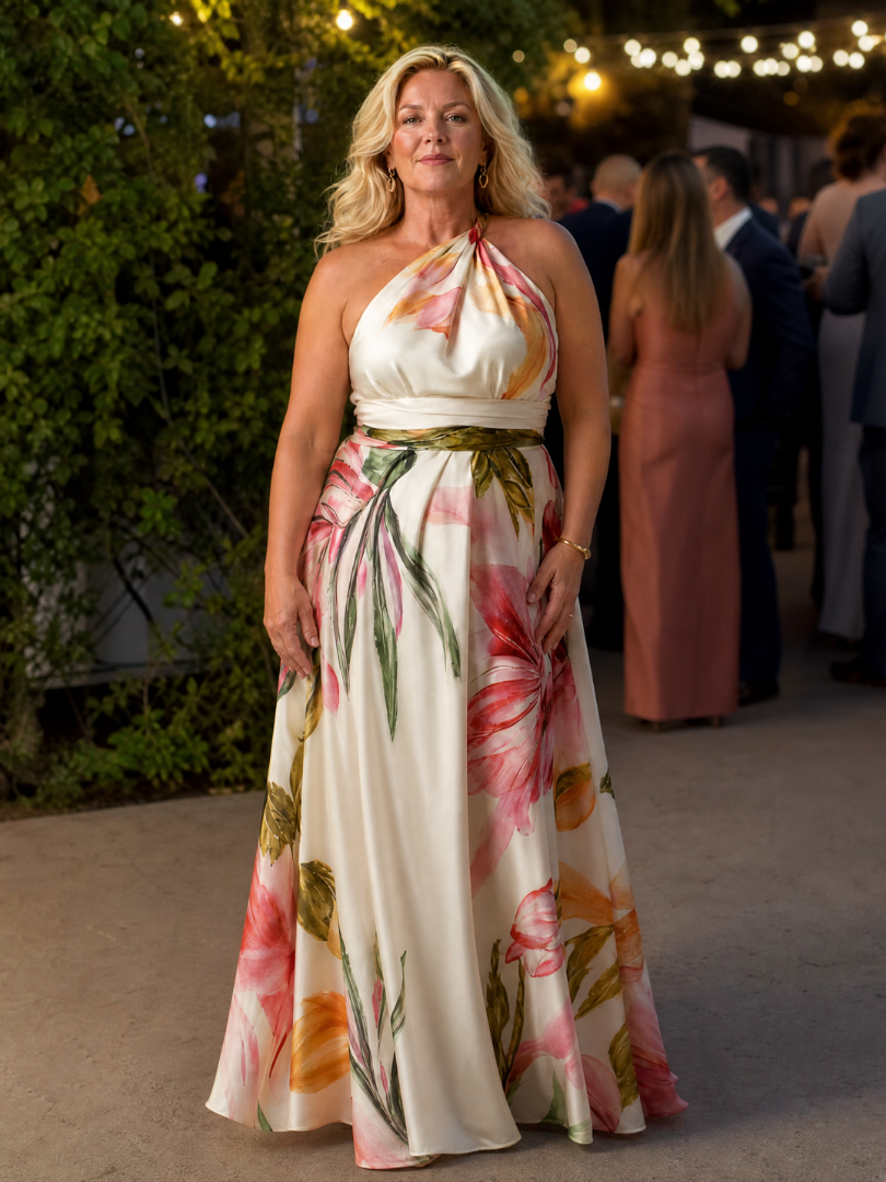 Amiel | Leichtes florales Maxikleid