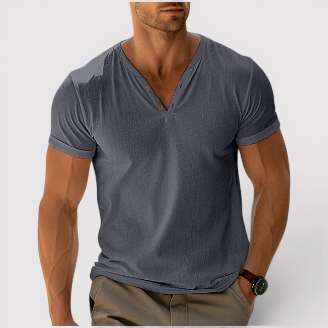 Stefan™ | Leichtes T-Shirt mit V-Ausschnitt