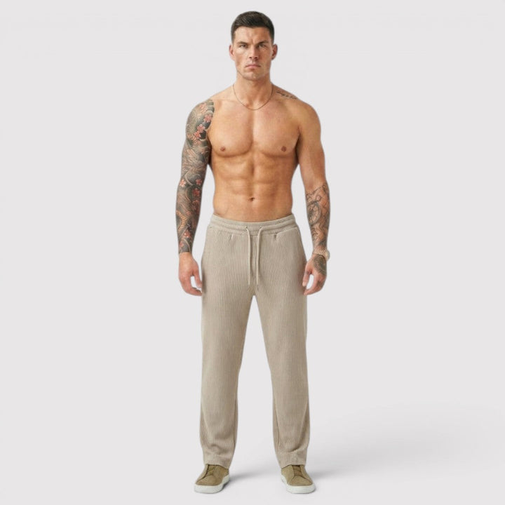 Linus™ | Elastische Loungehose mit Rippstruktur