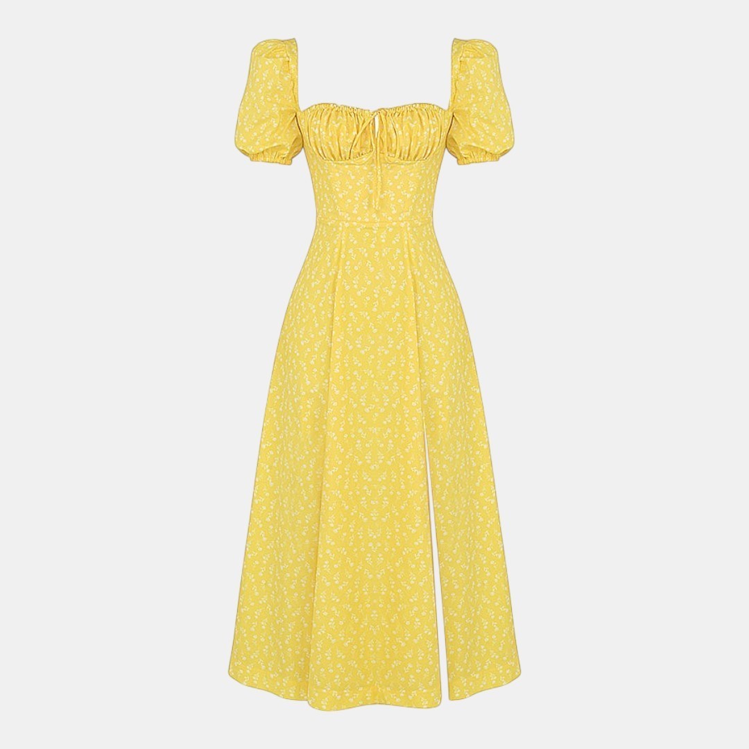 Aviana - Kleid mit Puffärmeln Bloom
