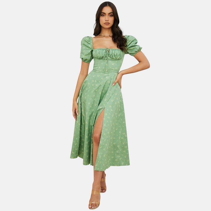 Aviana - Kleid mit Puffärmeln Bloom