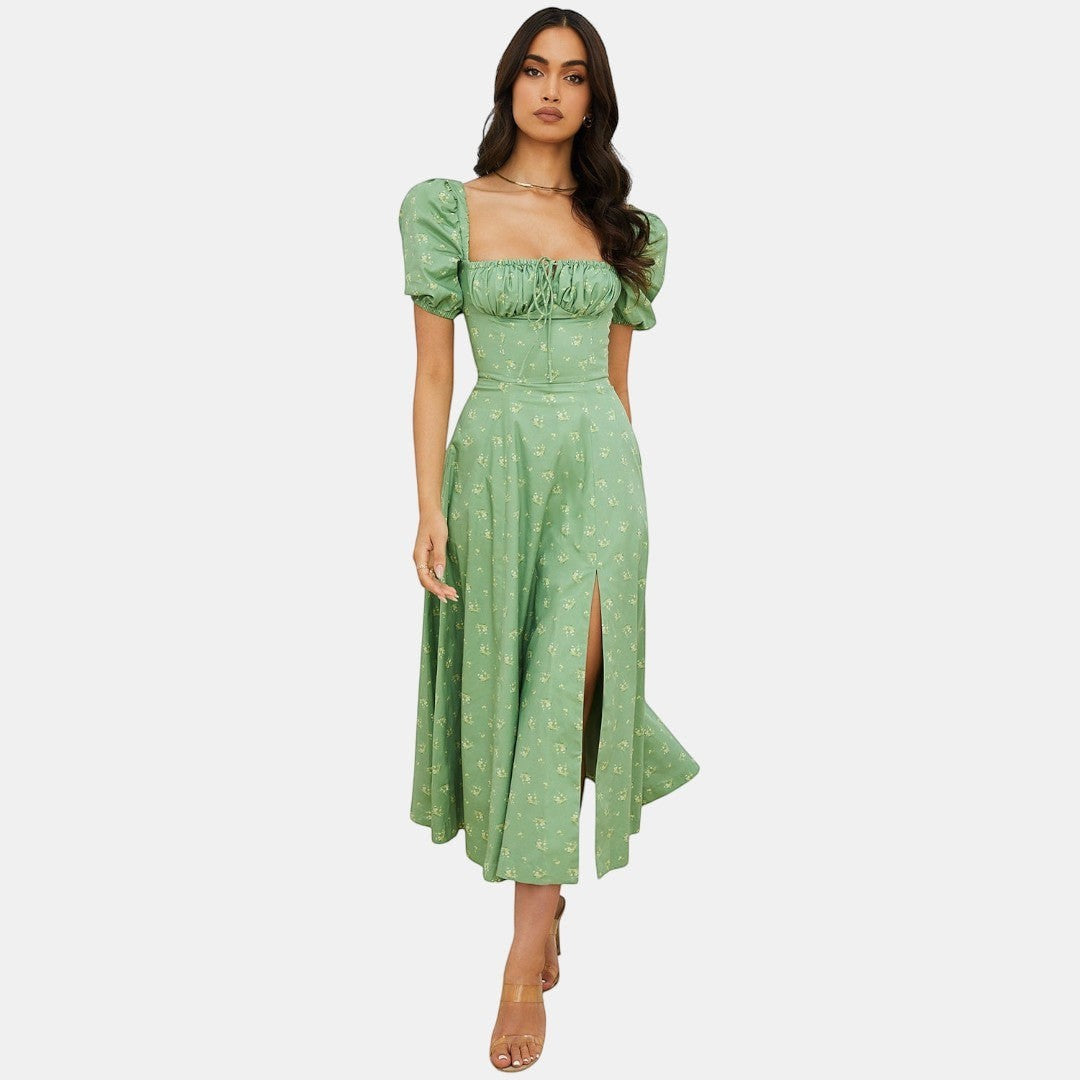 Aviana - Kleid mit Puffärmeln Bloom