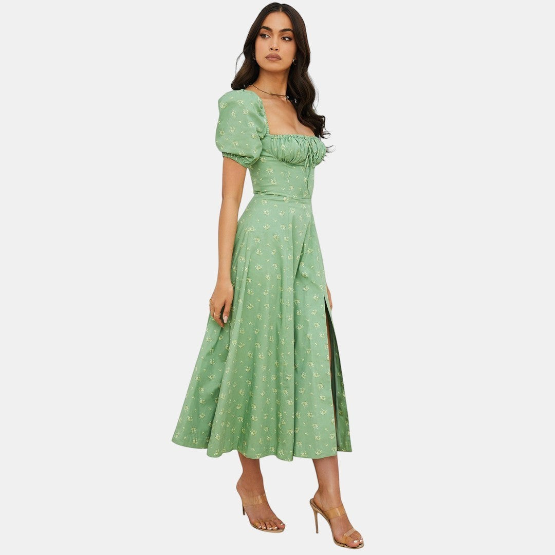 Aviana - Kleid mit Puffärmeln Bloom