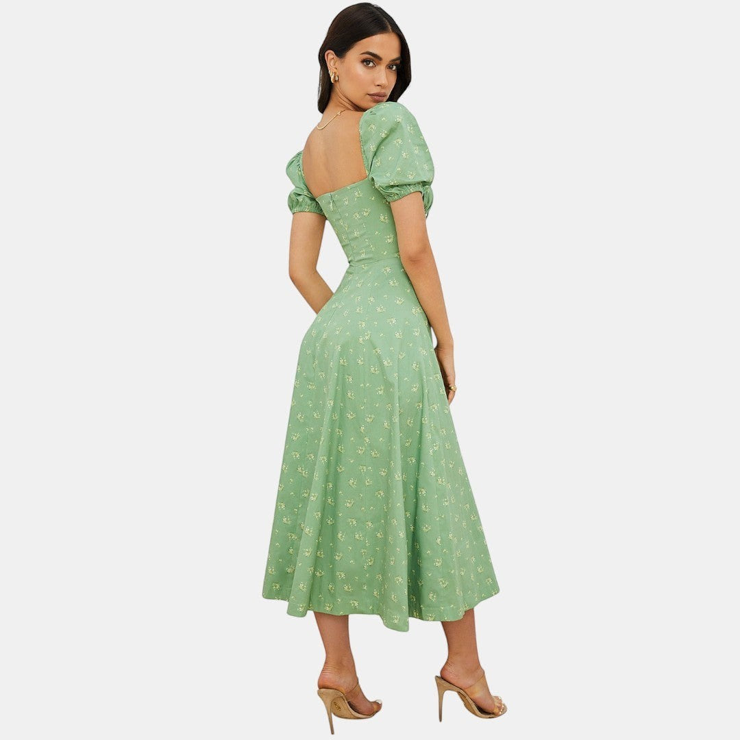 Aviana - Kleid mit Puffärmeln Bloom