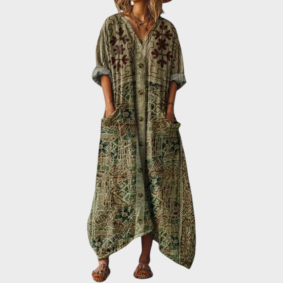 Milena | Weit geschnittener Boho-Jumpsuit