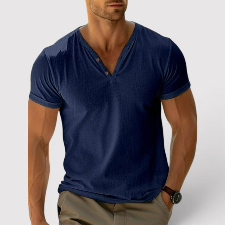 Stefan™ | Leichtes T-Shirt mit V-Ausschnitt