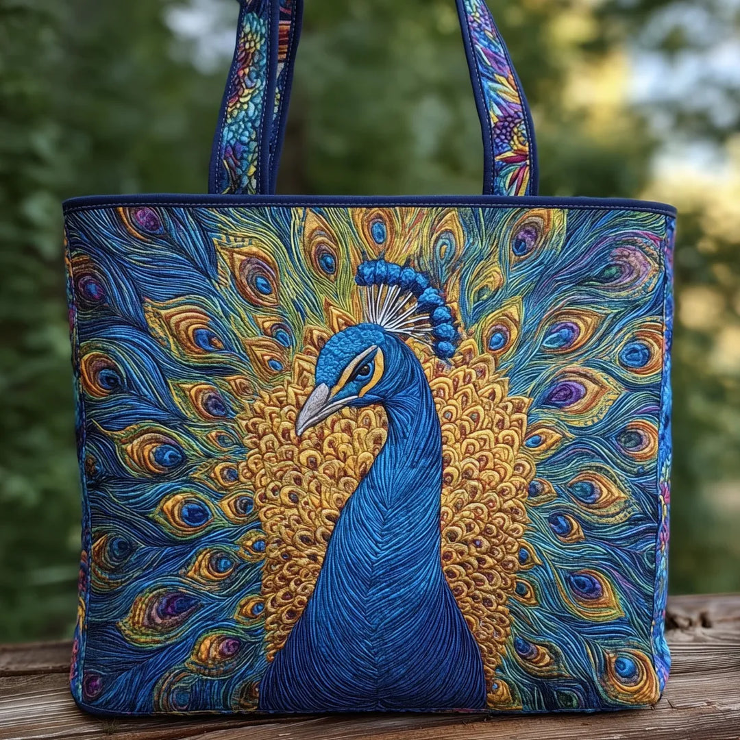 Handgefertigte Tasche | Königlicher Pfau