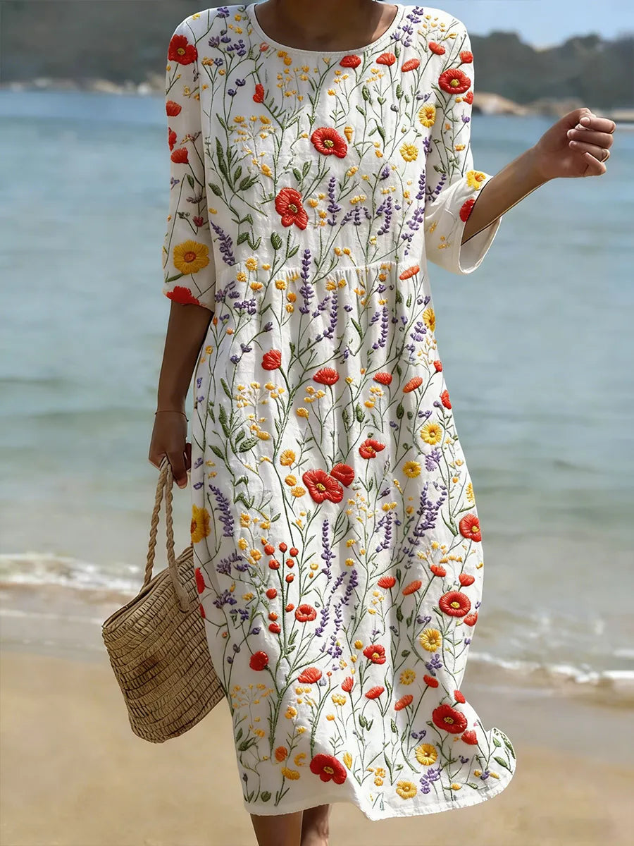 Nicole | Elegantes Blumen Kleid