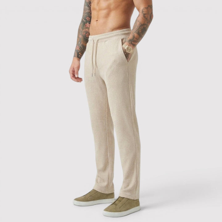 Linus™ | Elastische Loungehose mit Rippstruktur