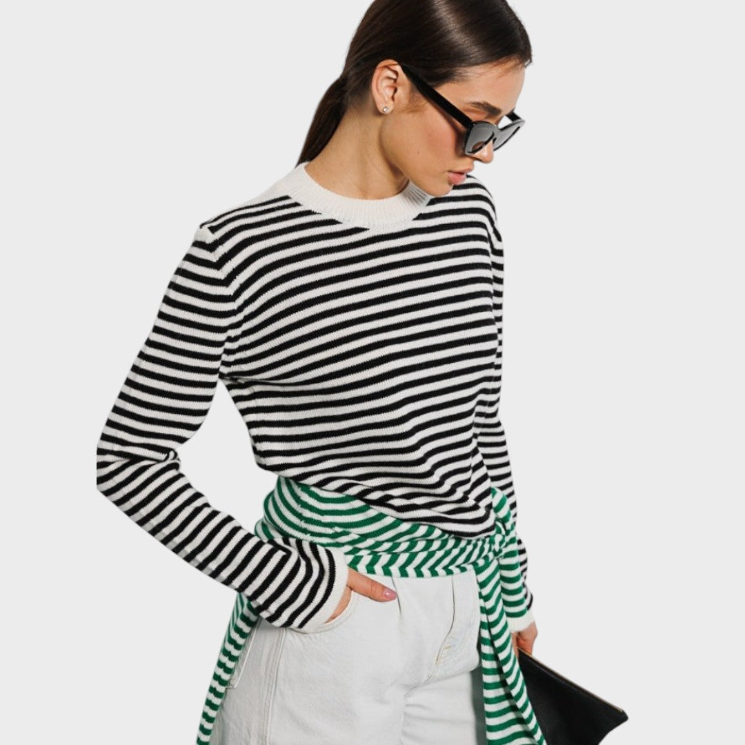 Francisca | Langärmliger gestreifter Pullover