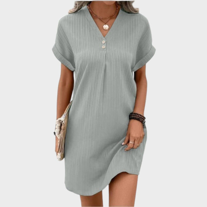 Atália | Bequemes V-Ausschnitt Kleid