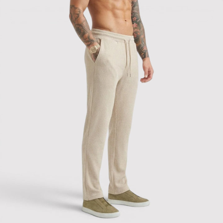 Linus™ | Elastische Loungehose mit Rippstruktur