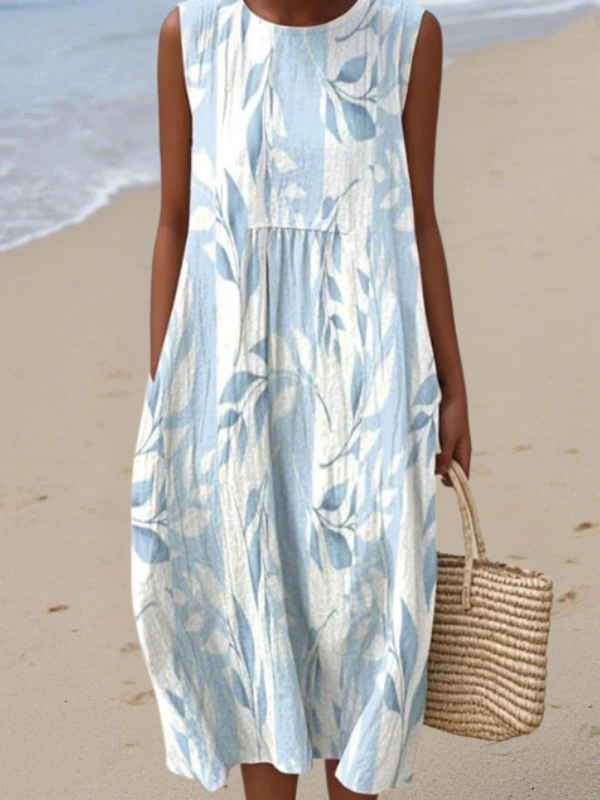 Sienna | Von Blättern inspiriertes Midi-Kleid