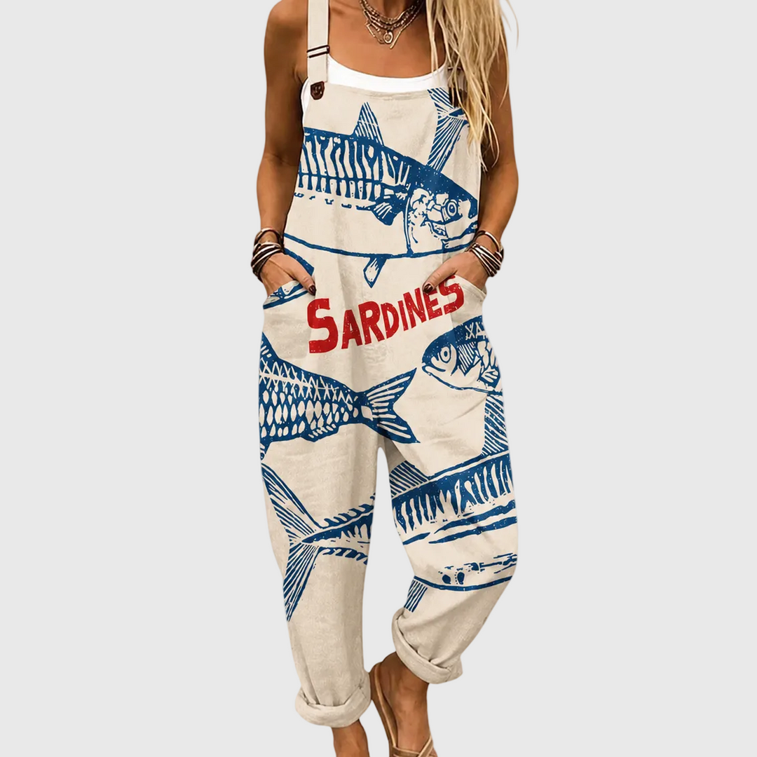 Latzhose mit Sardinen Creme für Damen
