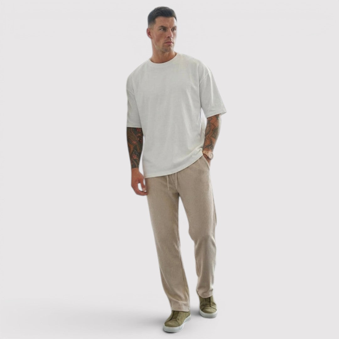 Linus™ | Elastische Loungehose mit Rippstruktur