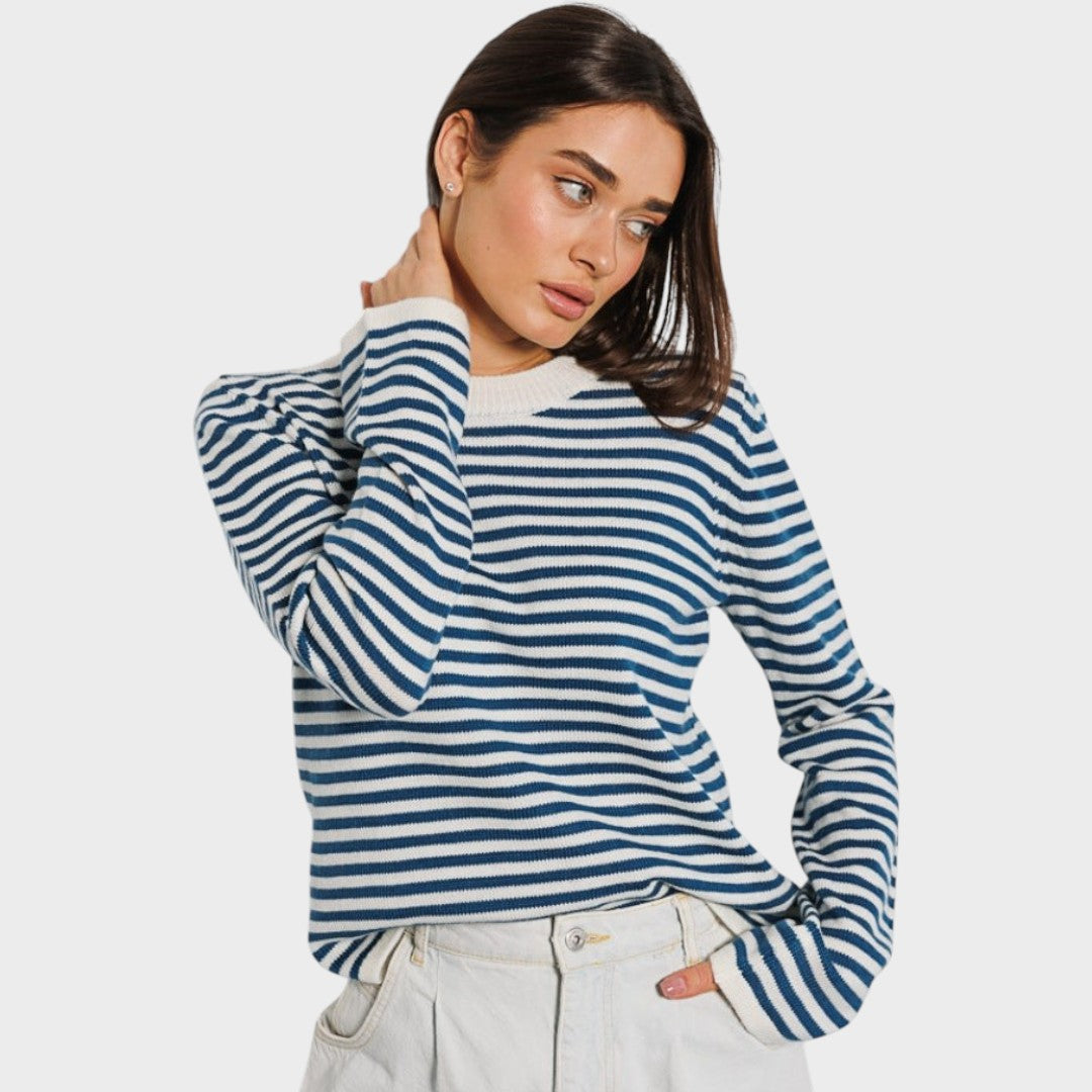 Francisca | Langärmliger gestreifter Pullover
