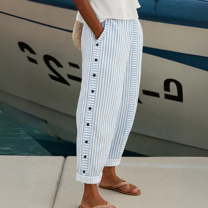 NAYA | BEQUEME GESTRIPTE FREIZEITHOSE