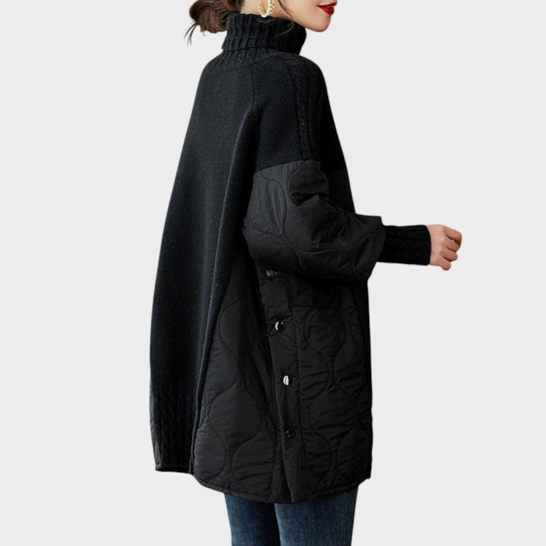 Sarah | Oversize-Pullover mit hohem Kragen