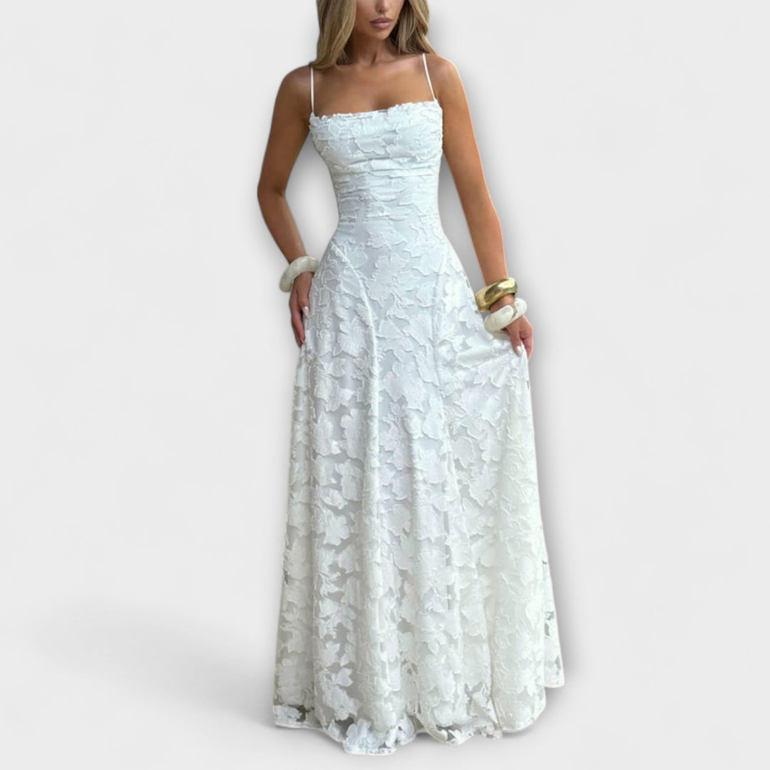 Emberly | Elegantes Jacquard-Maxikleid