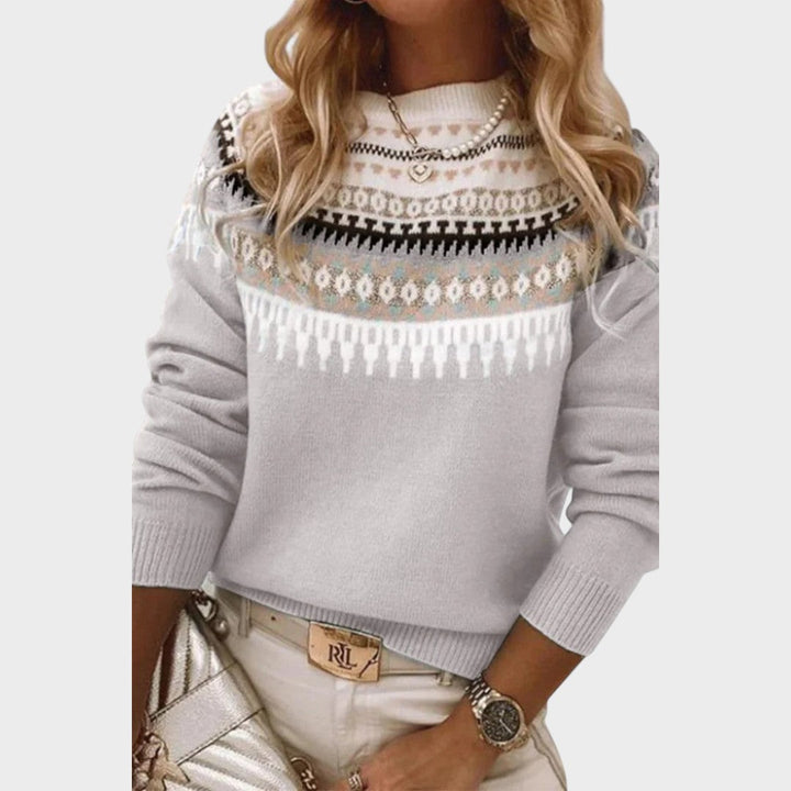 Gemma | Strukturierter Rundhals-Pullover