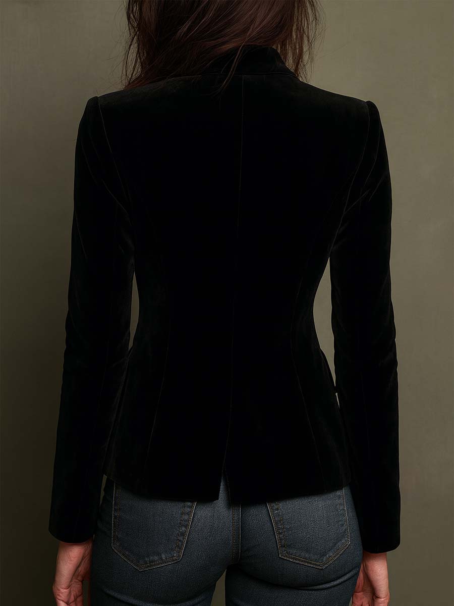 Damen Bunter Floral Bestickter Blazer