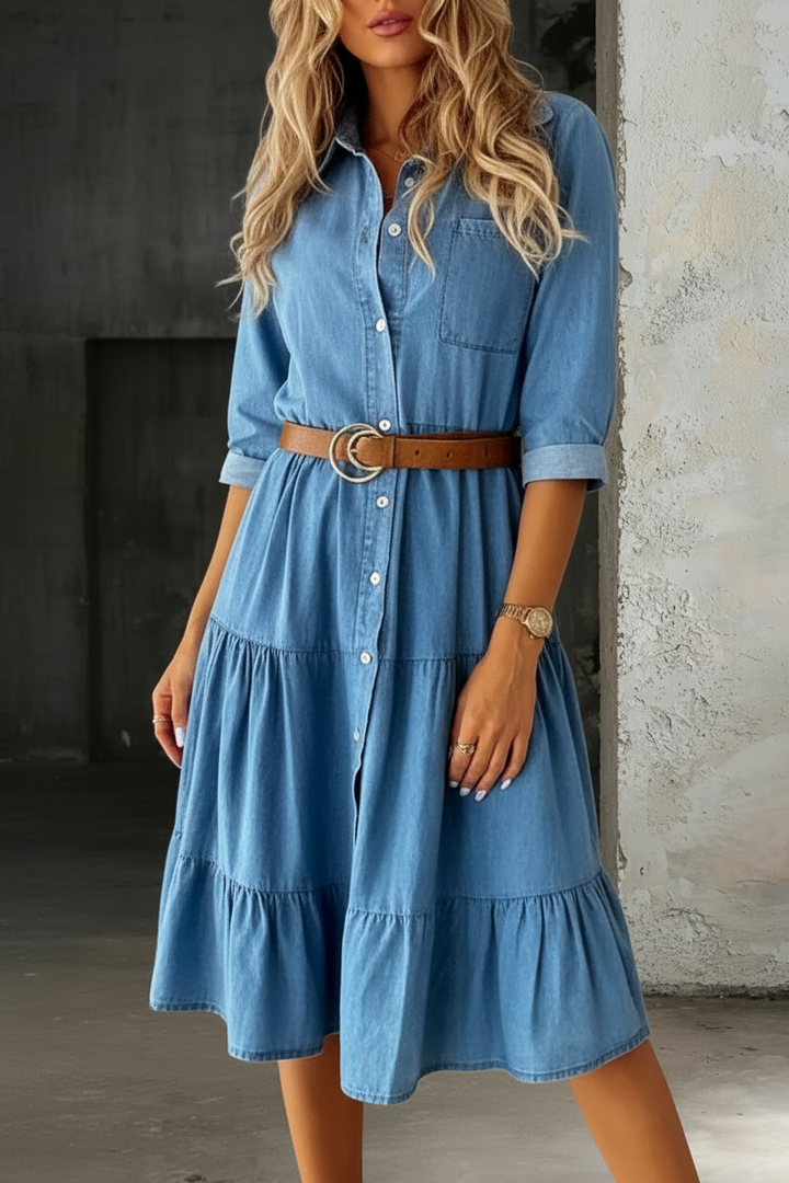 Herta - Elegantes, lässiges Jeanskleid