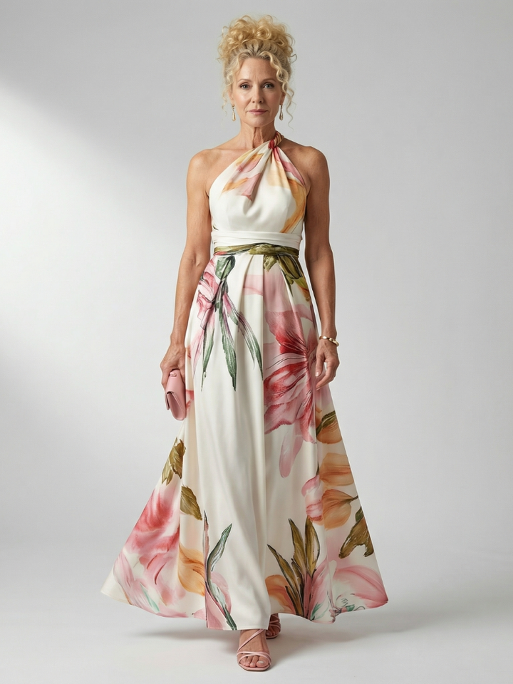 Amiel | Leichtes florales Maxikleid