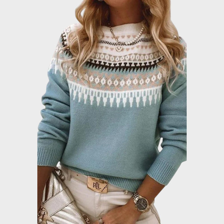 Gemma | Strukturierter Rundhals-Pullover