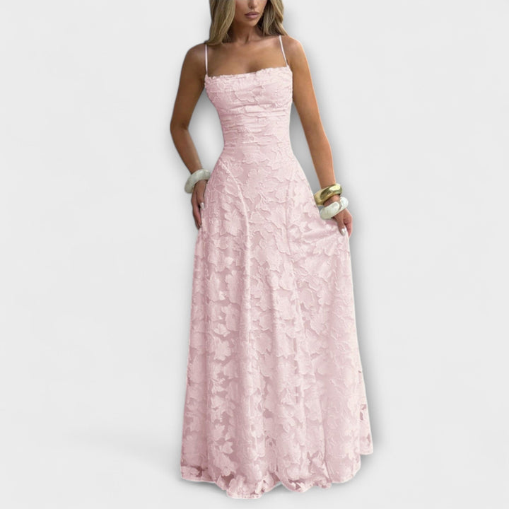 Emberly | Elegantes Jacquard-Maxikleid