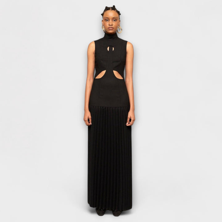 Kristen | Maxikleid mit Falten und Ausschnitten