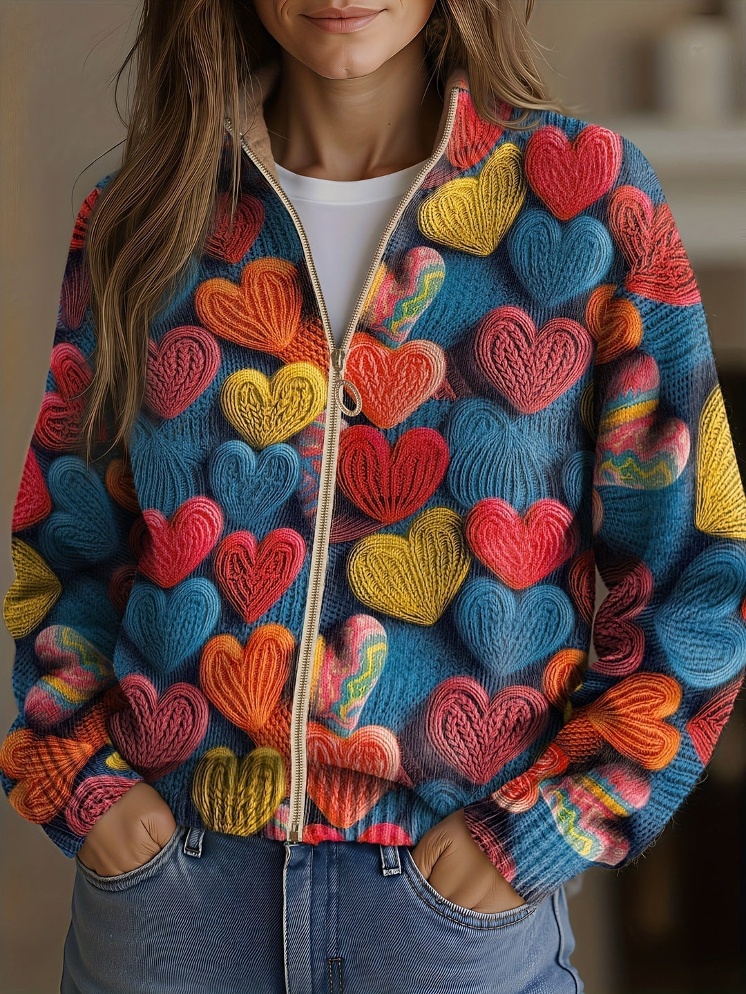 Valentine™ | Multicolor Herzen Texturiertes Muster