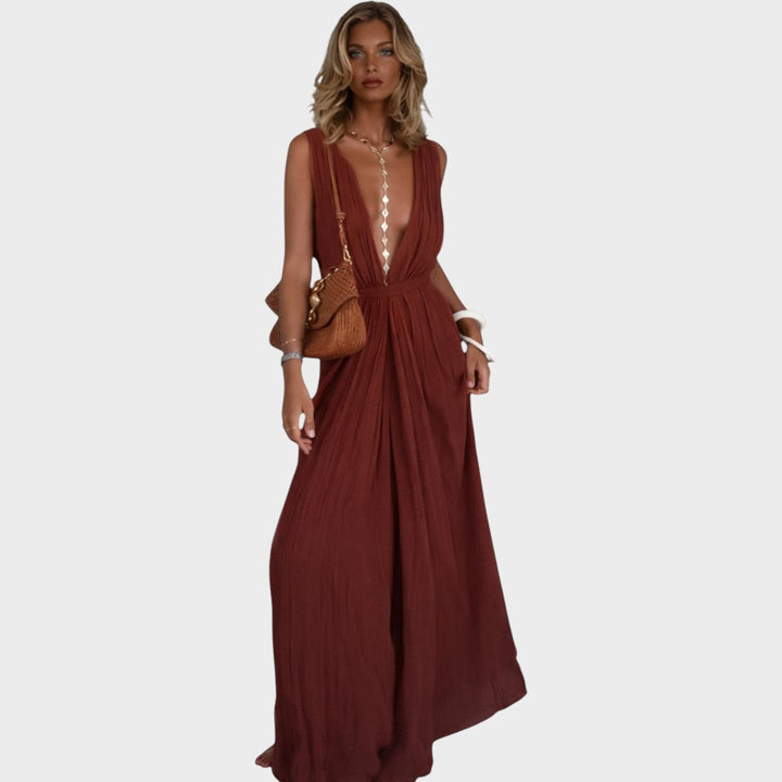Aveline | Eleganter Jumpsuit mit V-Ausschnitt