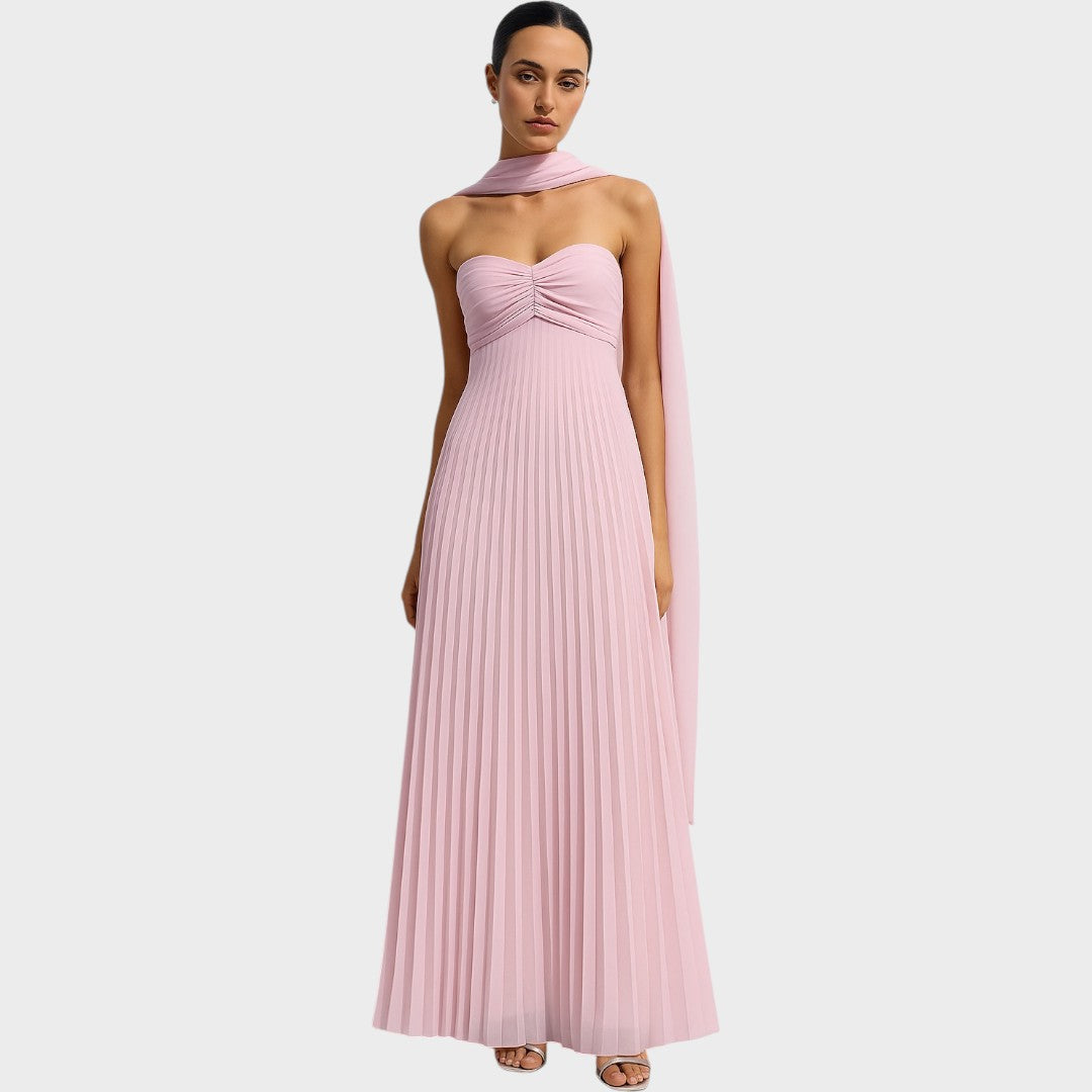 Rosalía | Strapless Faltenkleid