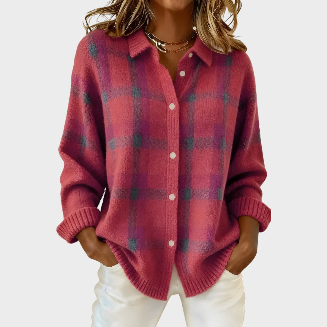 Rocío | Karo-Strickjacke