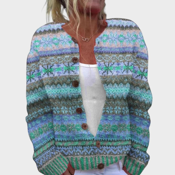Olivia | Floraler Herbstcardigan