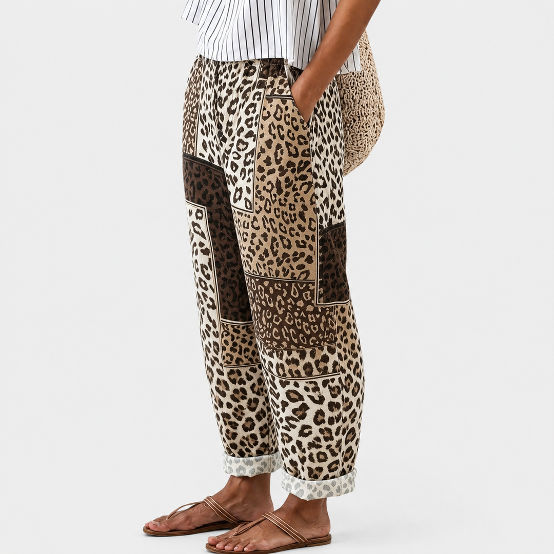 Helga | Bedruckte Sommerhose im Safari-Stil