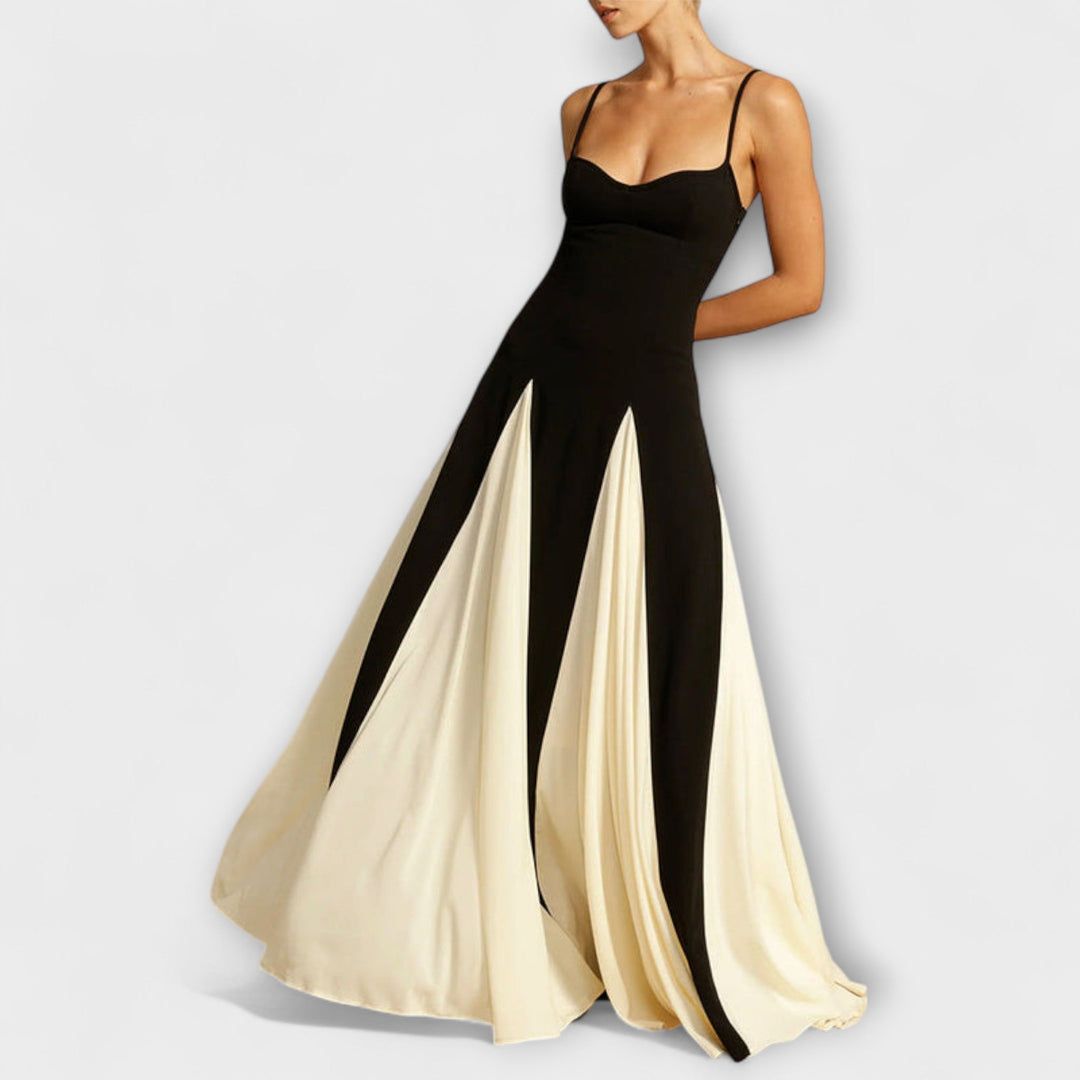 Ember | Klassisches A-Linien Maxikleid mit Tüllpaneelen