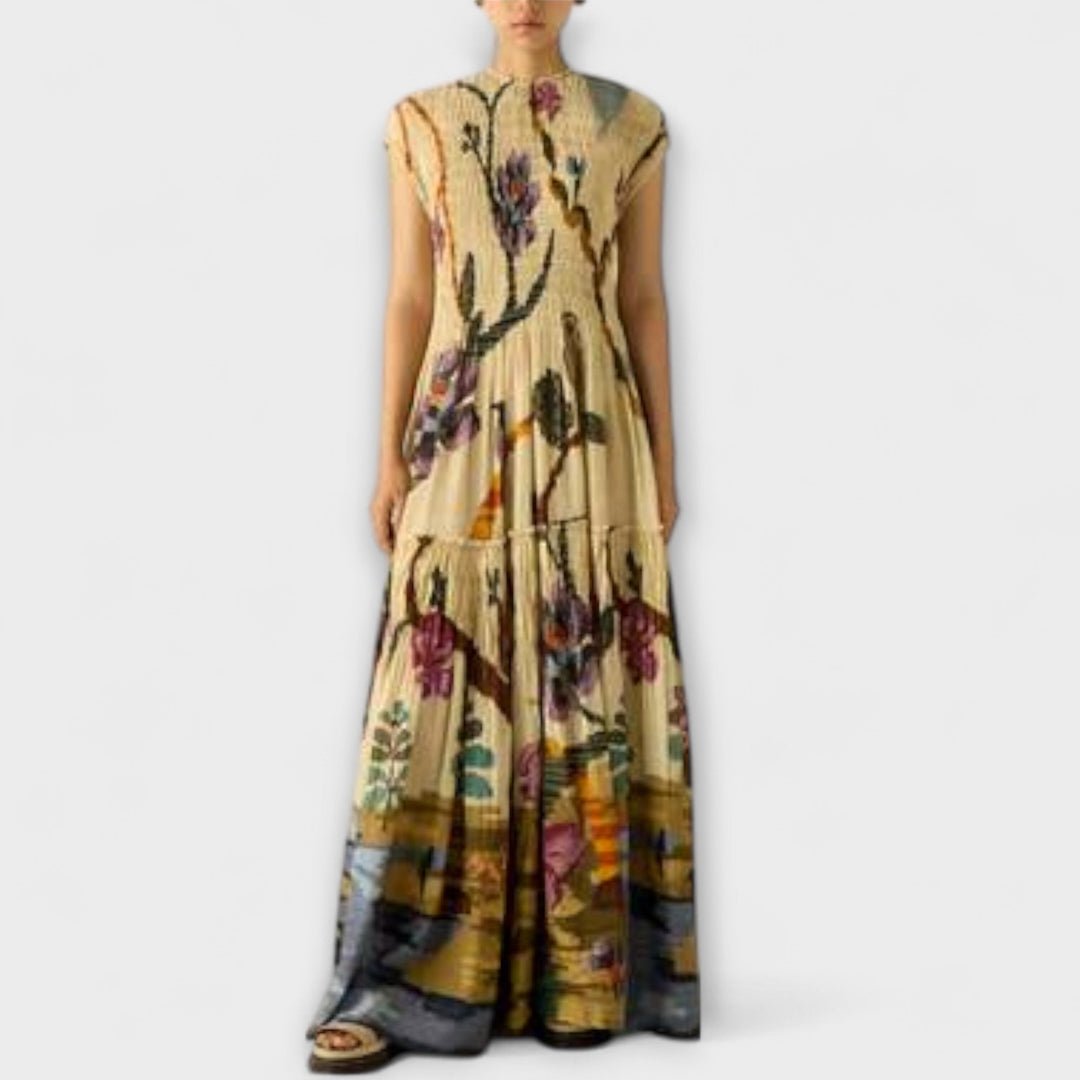 Amanda | Maxikleid mit Faltenmuster